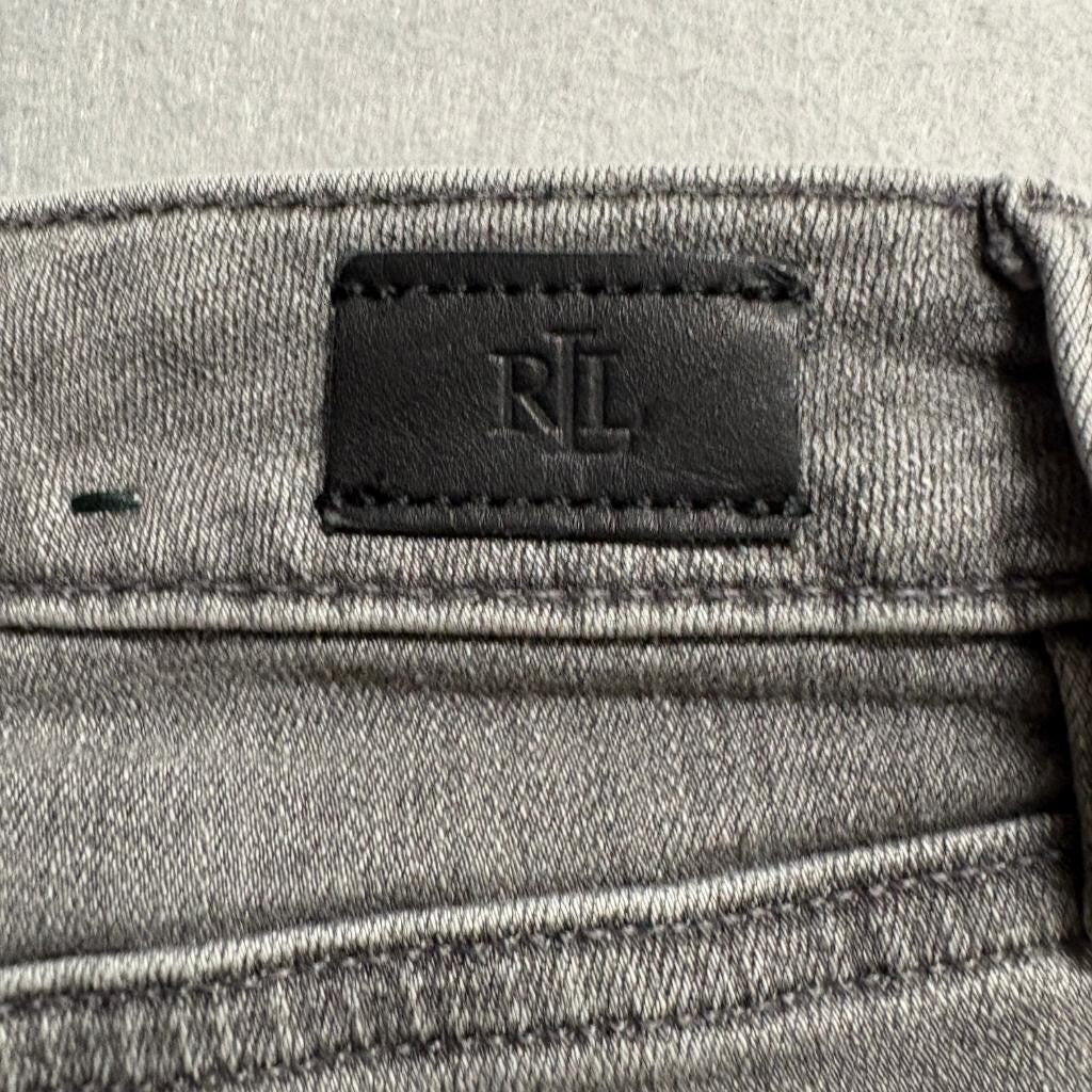Lauren Ralph Lauren Gray Stretch Jeans Womens Size 2 Straight Leg Denim Pants