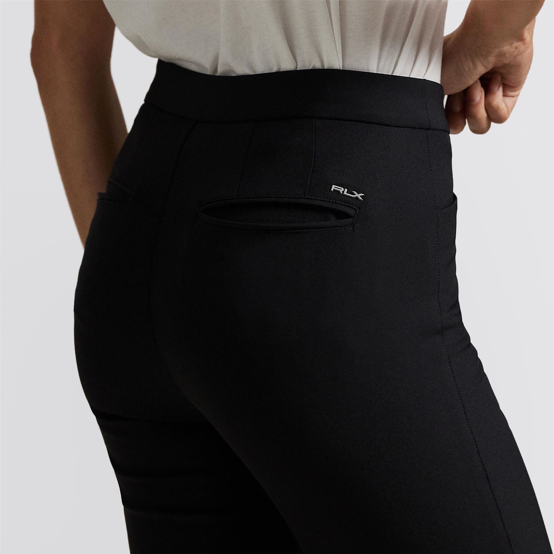 RLX Womens Stretch Twill Skinny Pants Polo Black