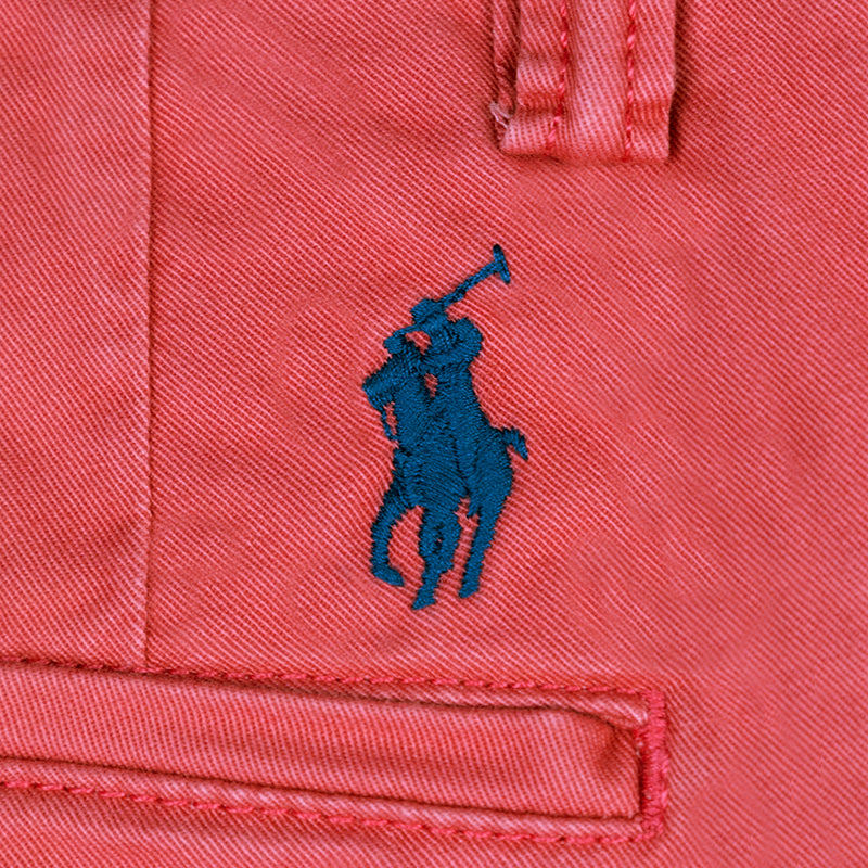 Ralph Lauren Polo Washed Men's Stretch Slim Fit Chino Trousers Nantucket Red