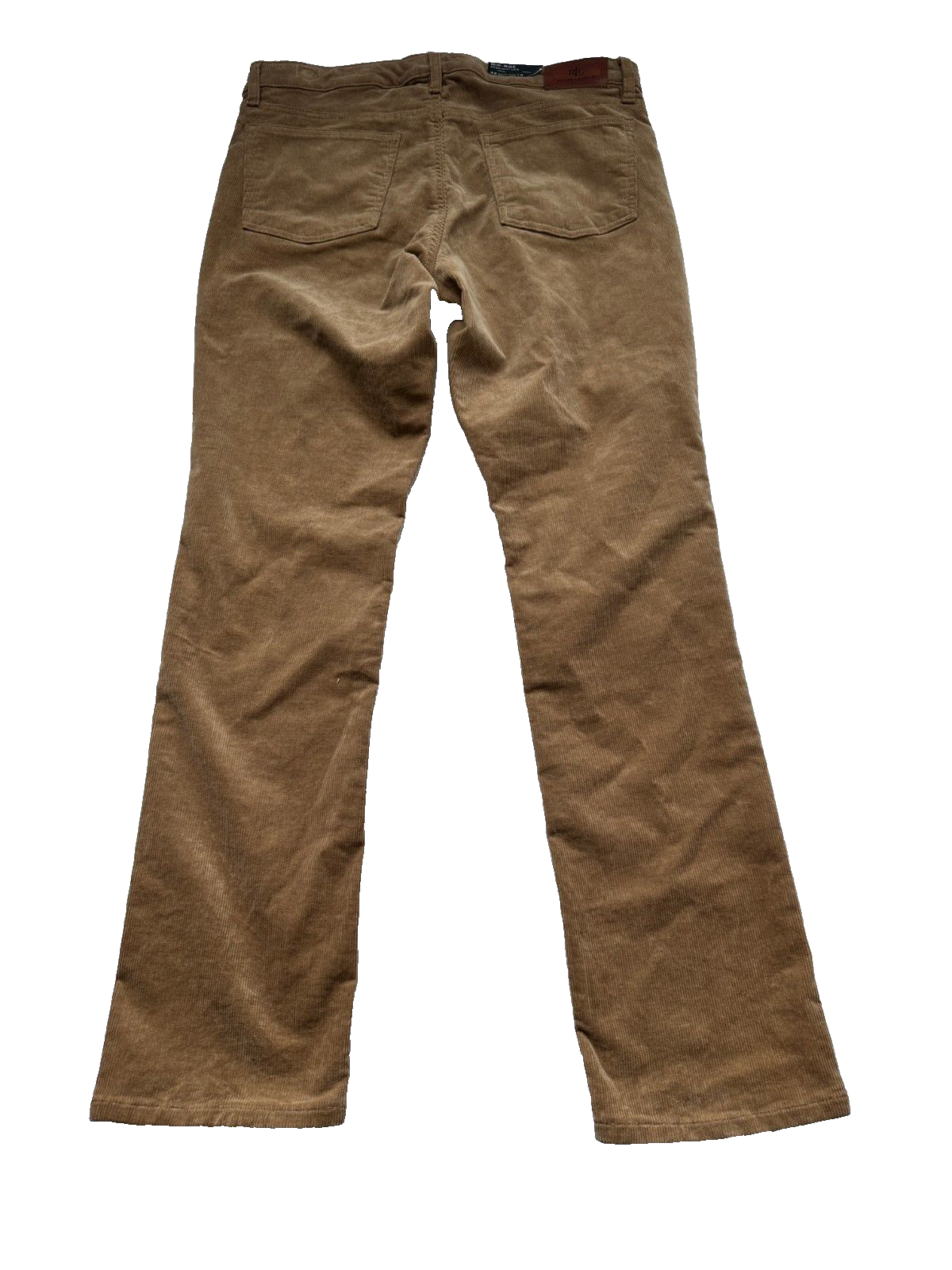 Lauren Ralph Lauren Camel Brown Straight Leg High Rise Corduroy Pants Size 14