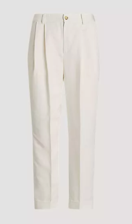 Lauren Ralph Lauren Womens White Straight Leg Cropped Pants Size 16