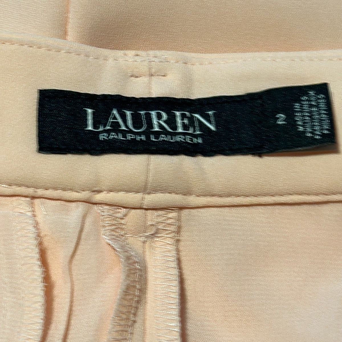 Lauren Ralph Lauren Women's Pale Pink Double Faced Straight Leg Chino Pants Sz 2