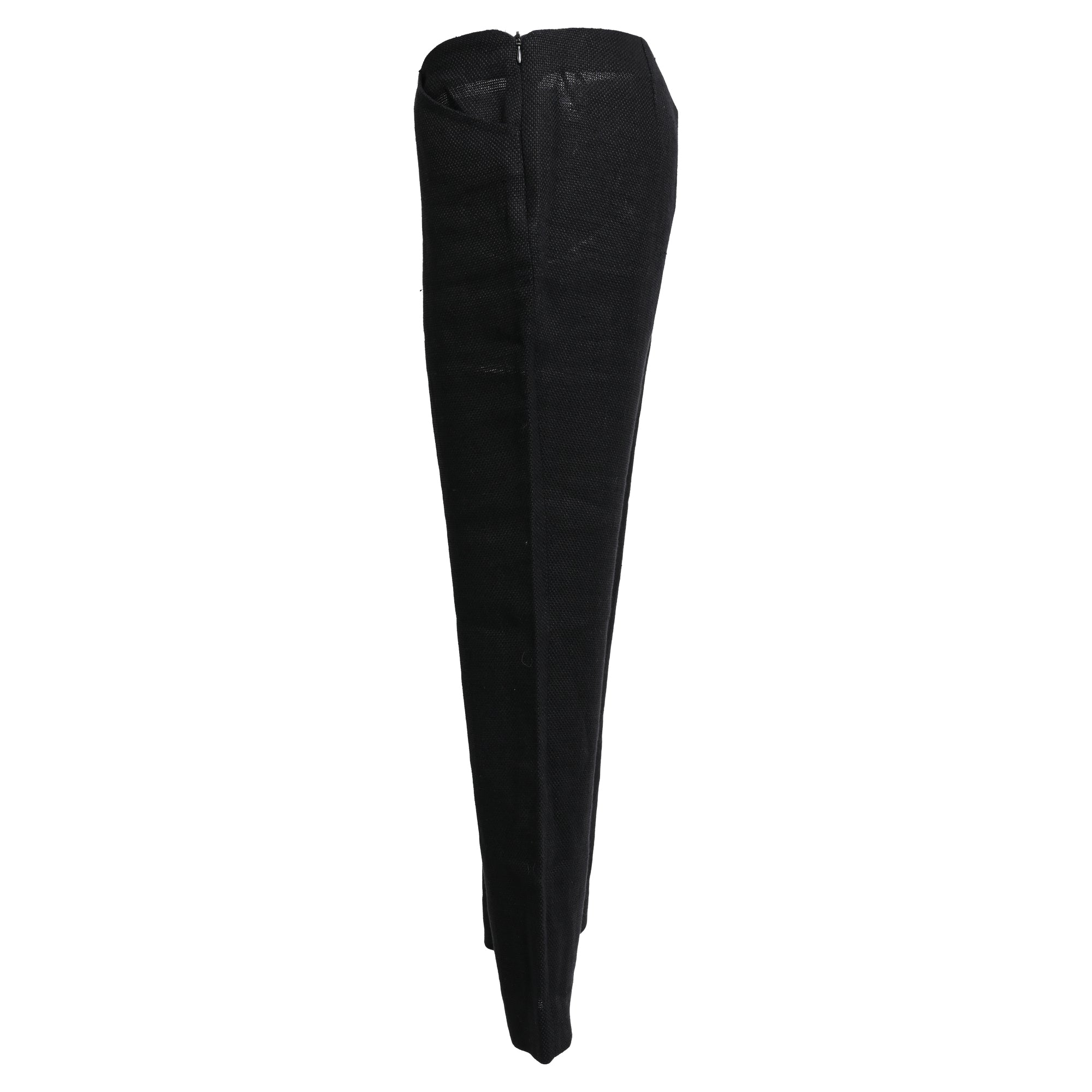Women's Ralph Lauren Collection Straight-Leg Trousers in Black Linen