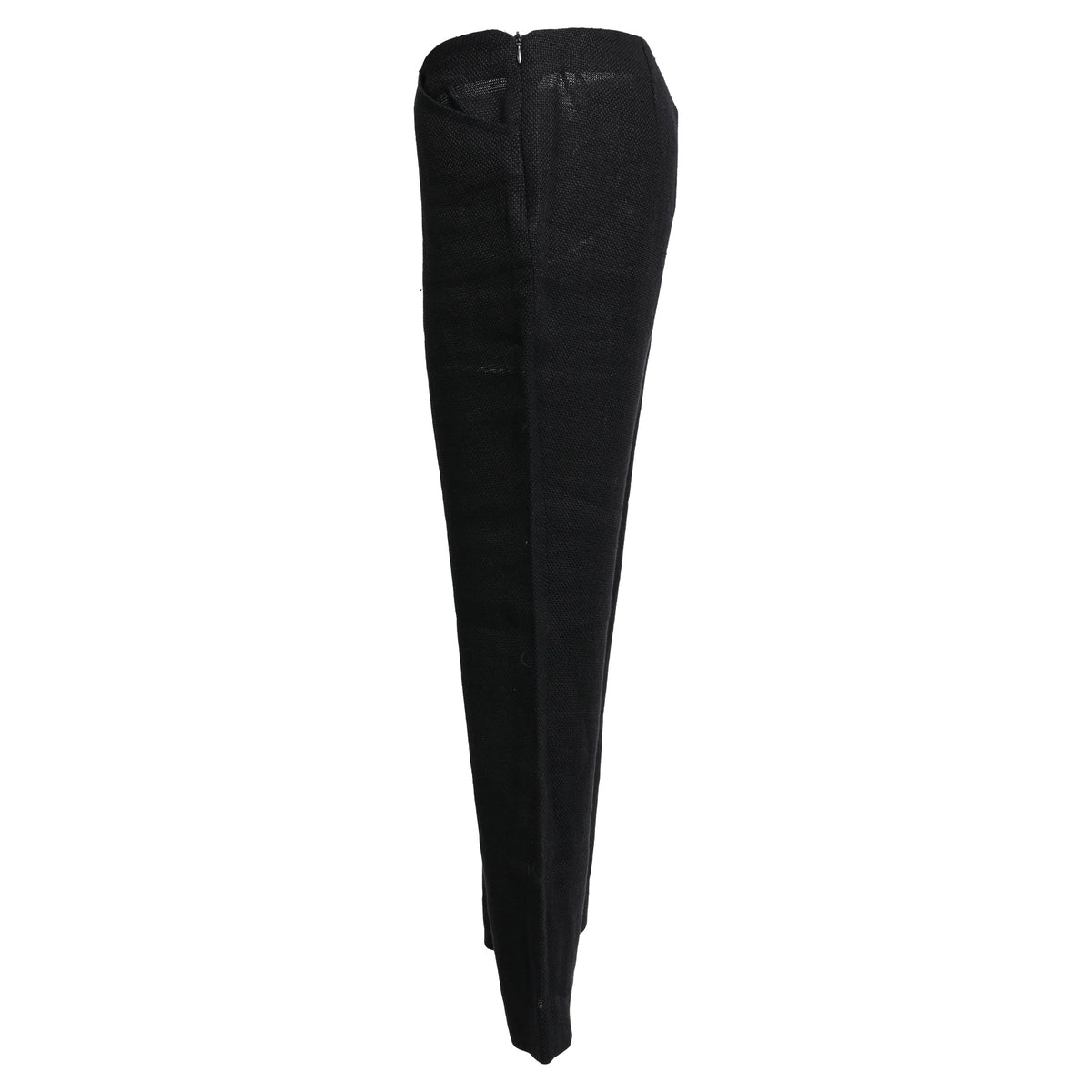 Women's Ralph Lauren Collection Straight-Leg Trousers in Black Linen