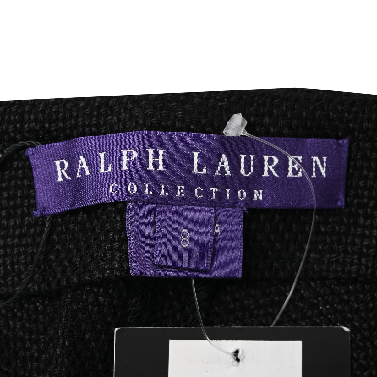Women's Ralph Lauren Collection Straight-Leg Trousers in Black Linen