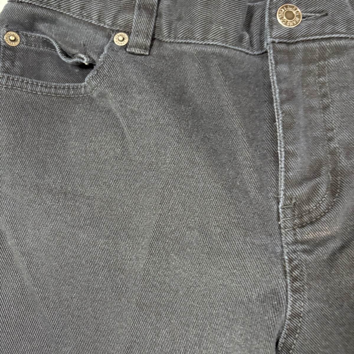 Ralph Lauren Jeans Co Women 12P Black Denim Stretch Petite Classic Casual Pants