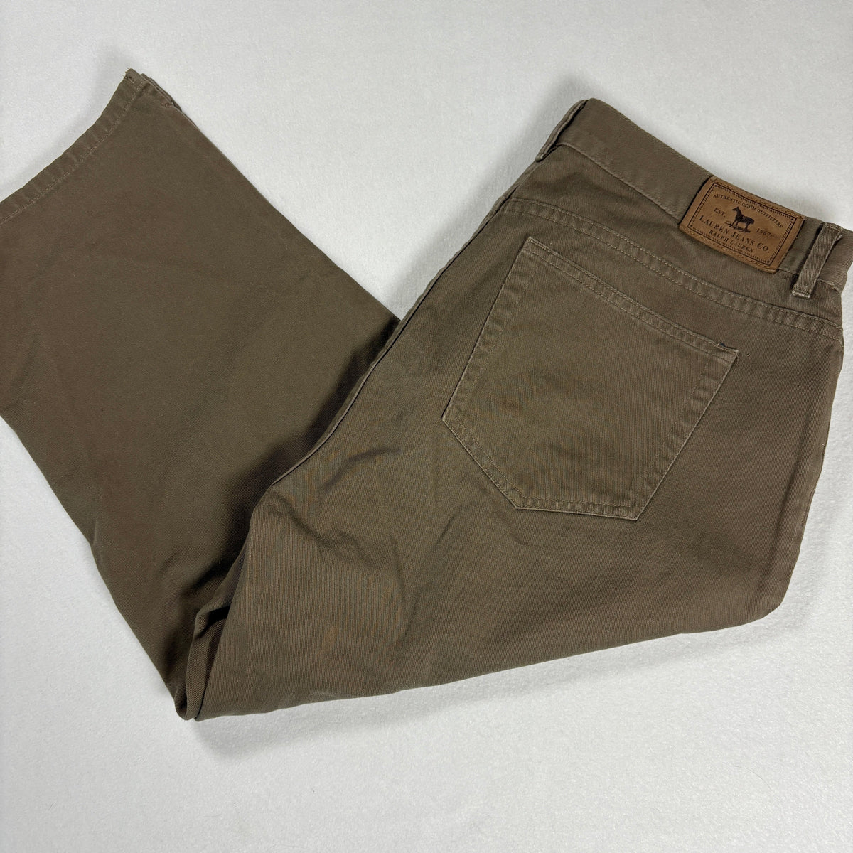 Ralph Lauren Womens Jeans 12 Brown Straight Leg 100% Cotton Vintage Y2K