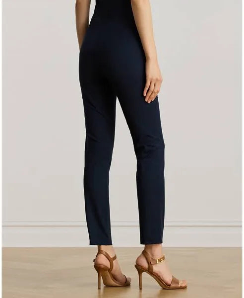 Lauren Ralph Lauren Womens Knit Skinny Dress Pants Lauren Navy 4