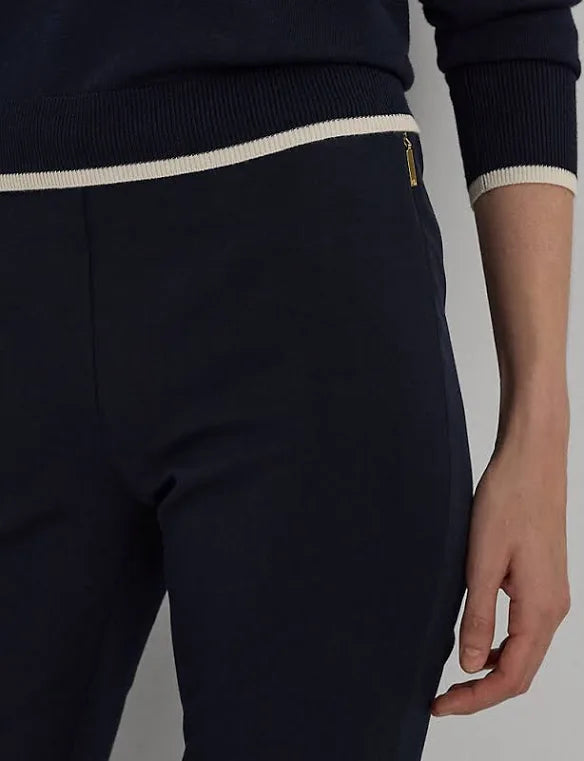 Lauren Ralph Lauren Womens Knit Skinny Dress Pants Lauren Navy 4