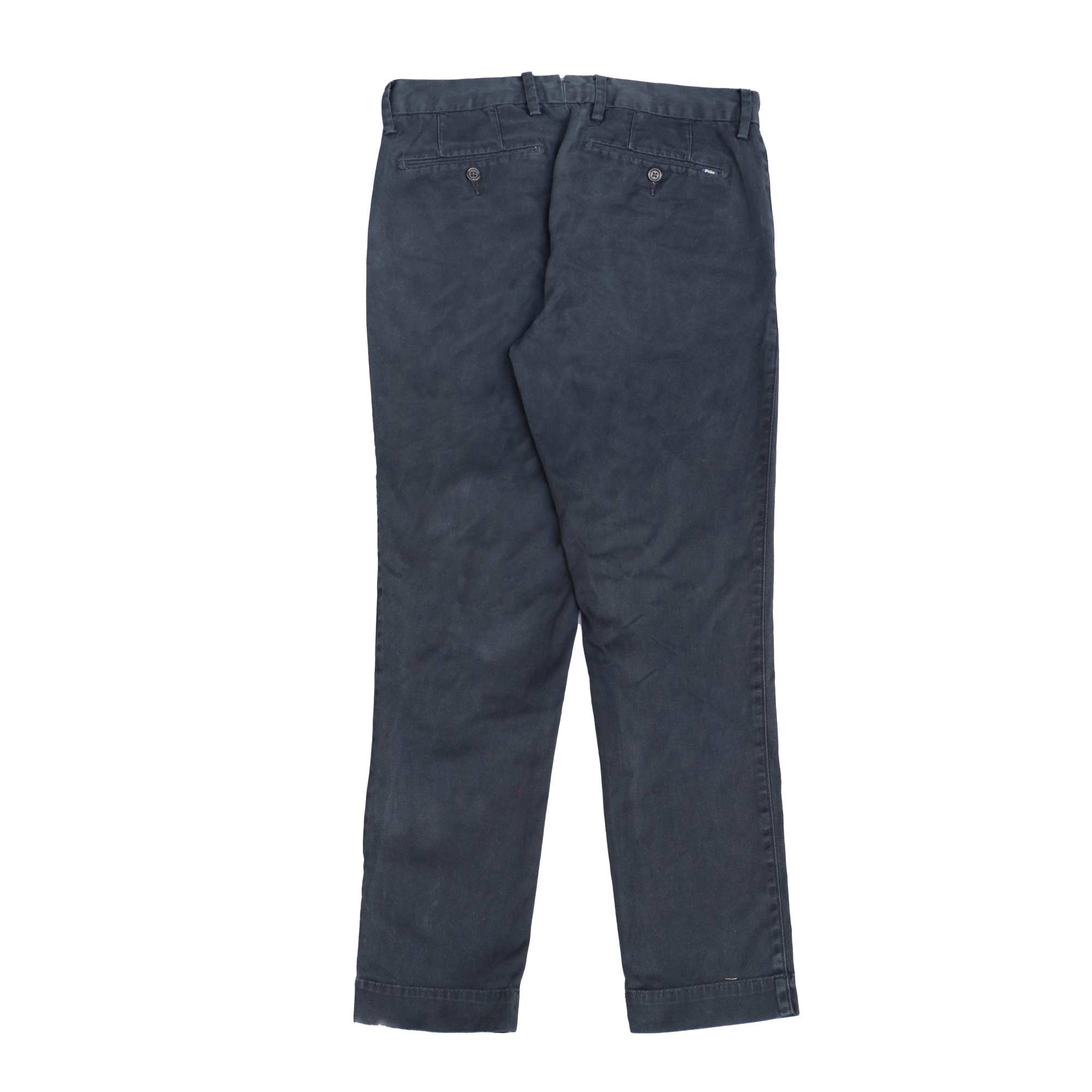 POLO RALPH LAUREN Chino Trousers Black Womens UK6