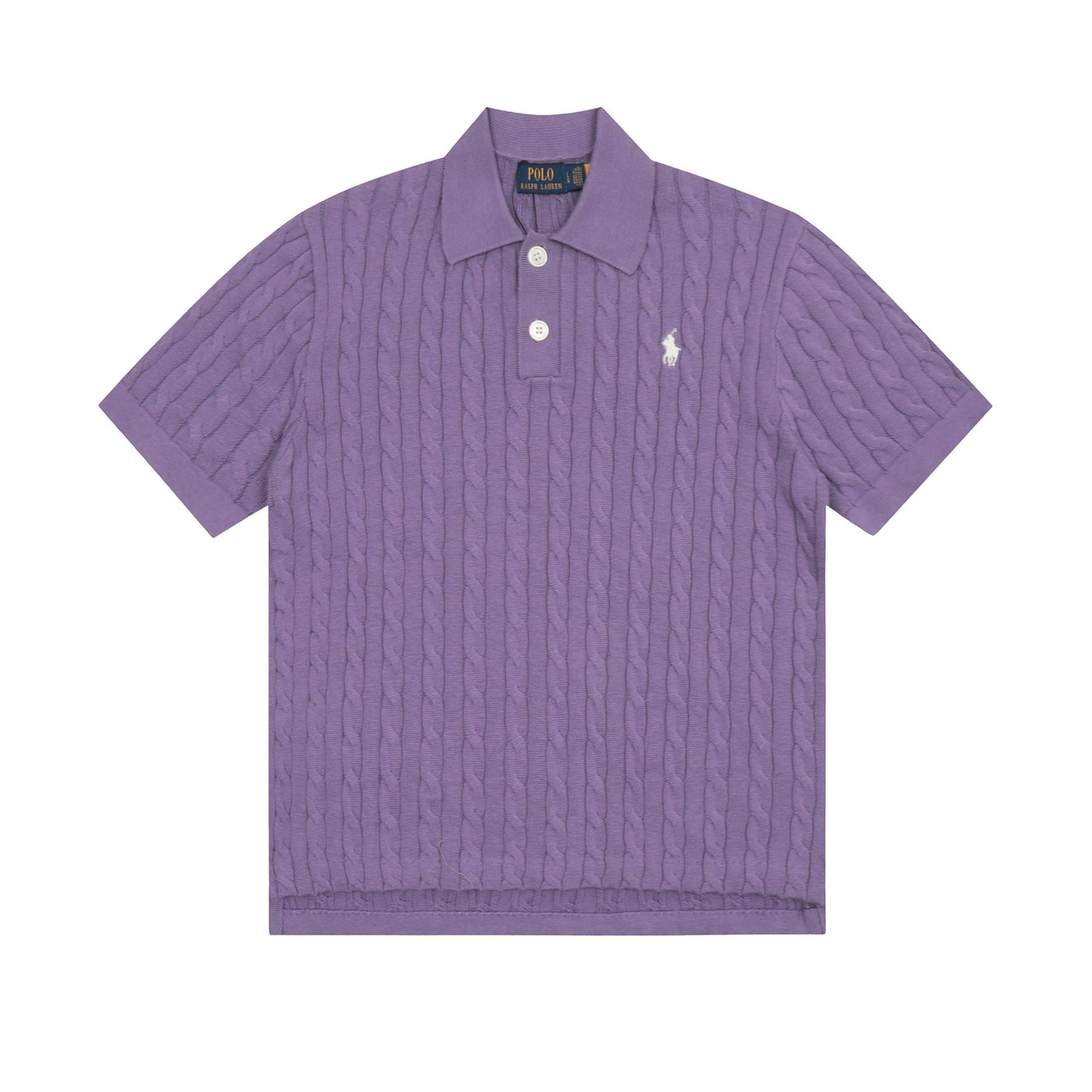 Ralph Lauren Knitted sweaters Ralph Lauren Knitted Short Sleeved Shirt POLO Lapel Knitted Short Sleeve Small Twist Lapel T-Shirt