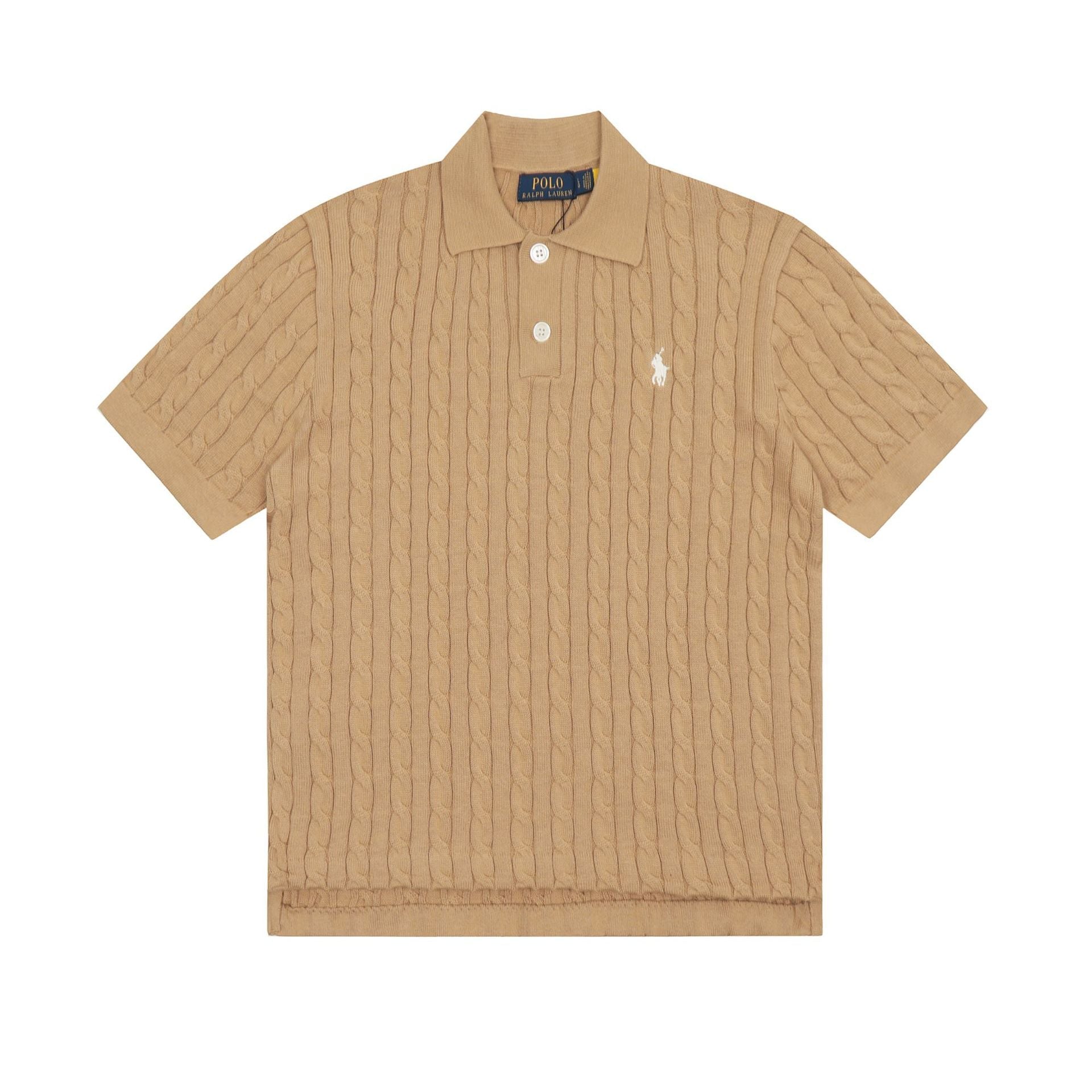 Ralph Lauren Knitted sweaters Ralph Lauren Knitted Short Sleeved Shirt POLO Lapel Knitted Short Sleeve Small Twist Lapel T-Shirt