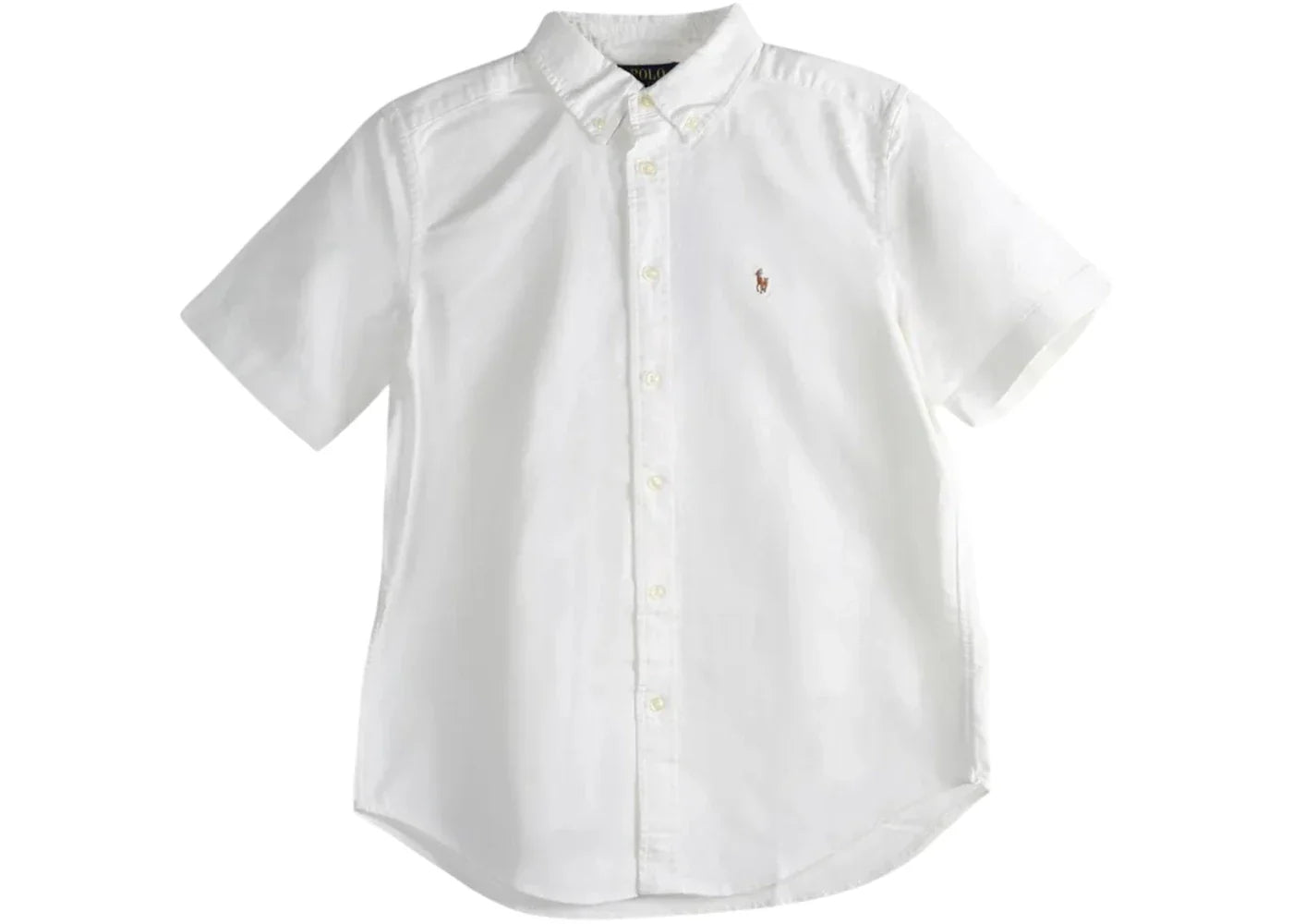 Polo Ralph Lauren Kids Short Sleeve Oxford Sport Shirt White