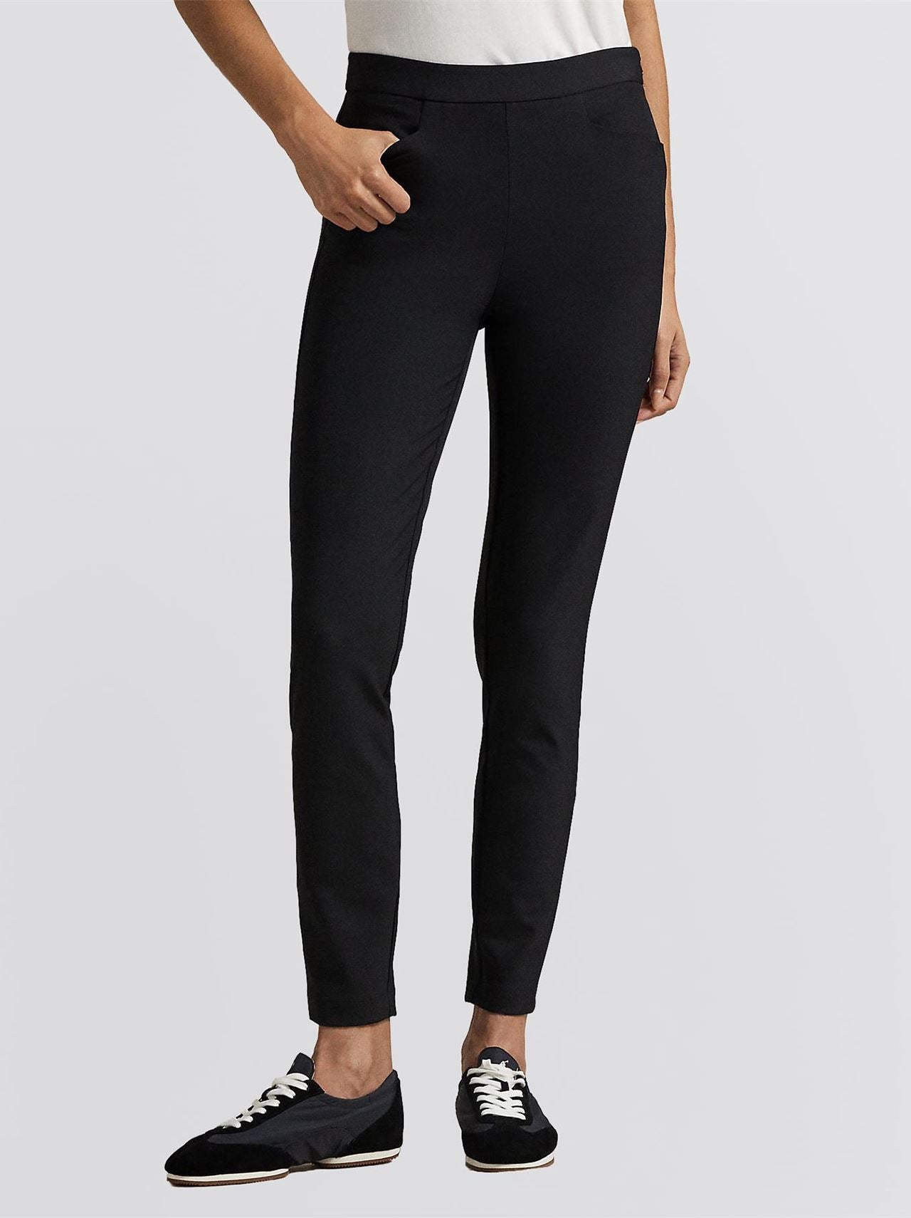 RLX Womens Stretch Twill Skinny Pants Polo Black