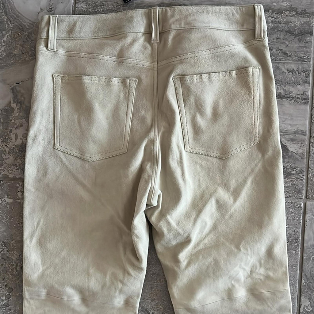 Lauren Ralph Lauren Goat Suede Straight Leg Pants, Size 12 New w/Tag Retail $695