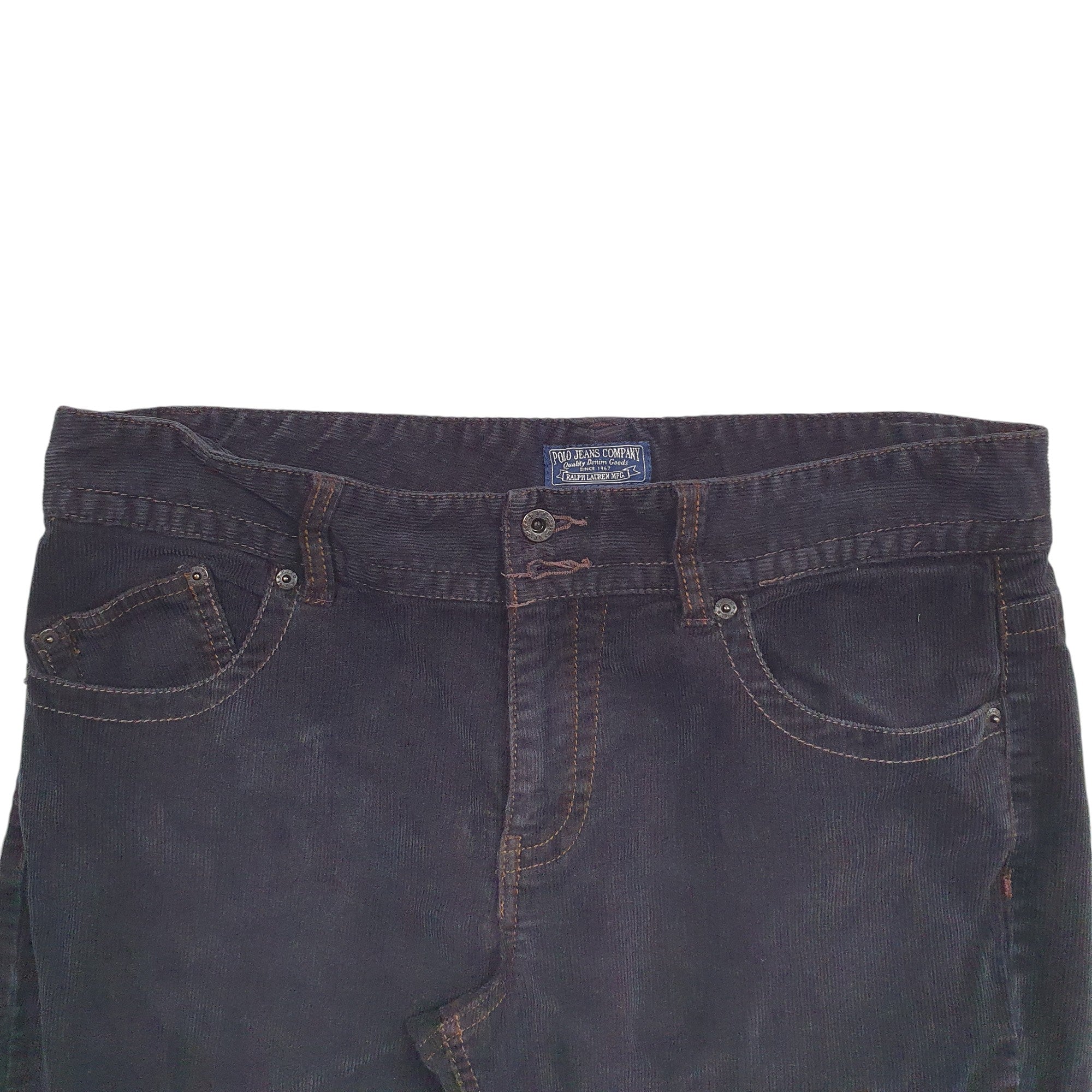 Womens Ralph Lauren Black Corduroy Cotton  Trousers Womens UK12