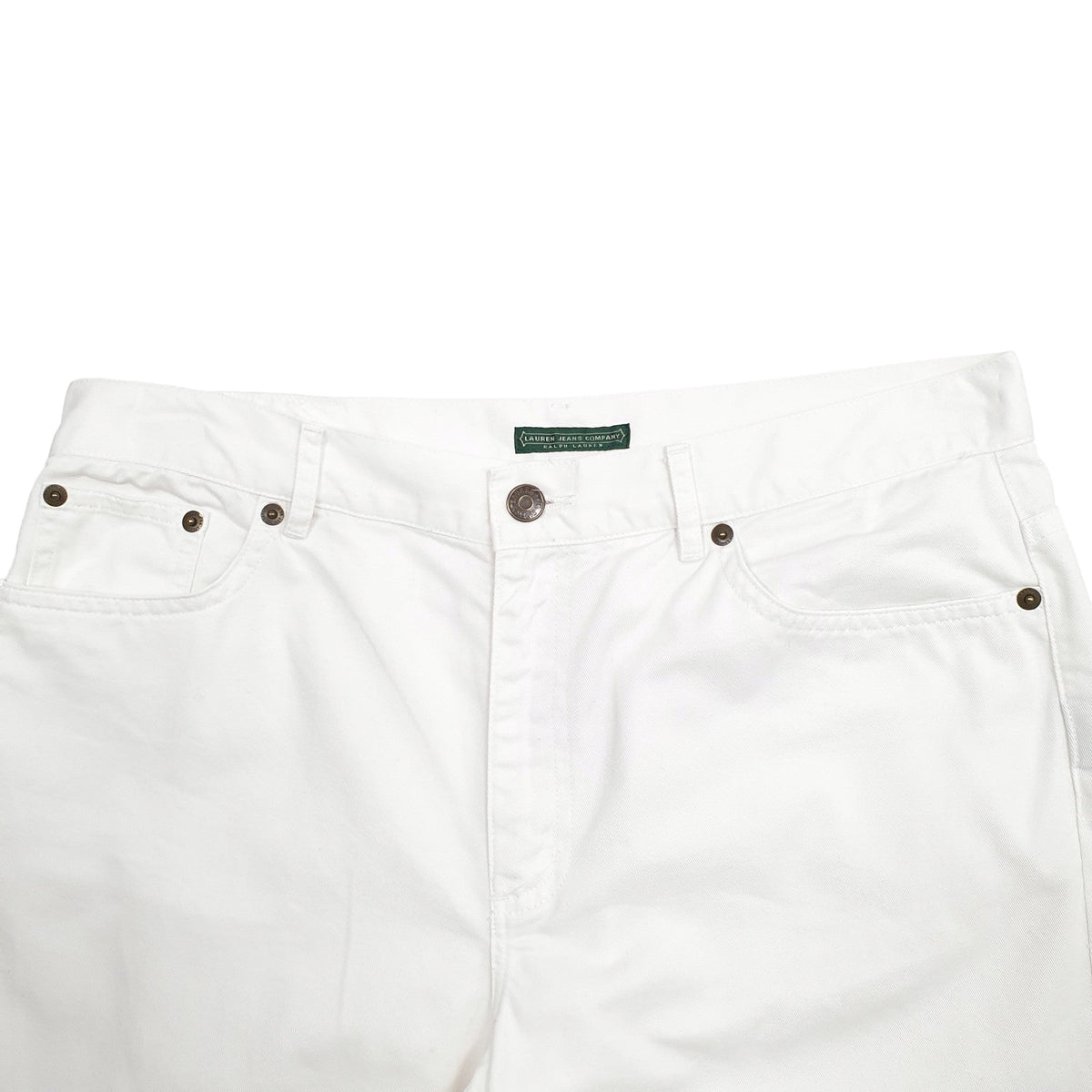 Womens Ralph Lauren White Chino Cotton  Trousers UK14