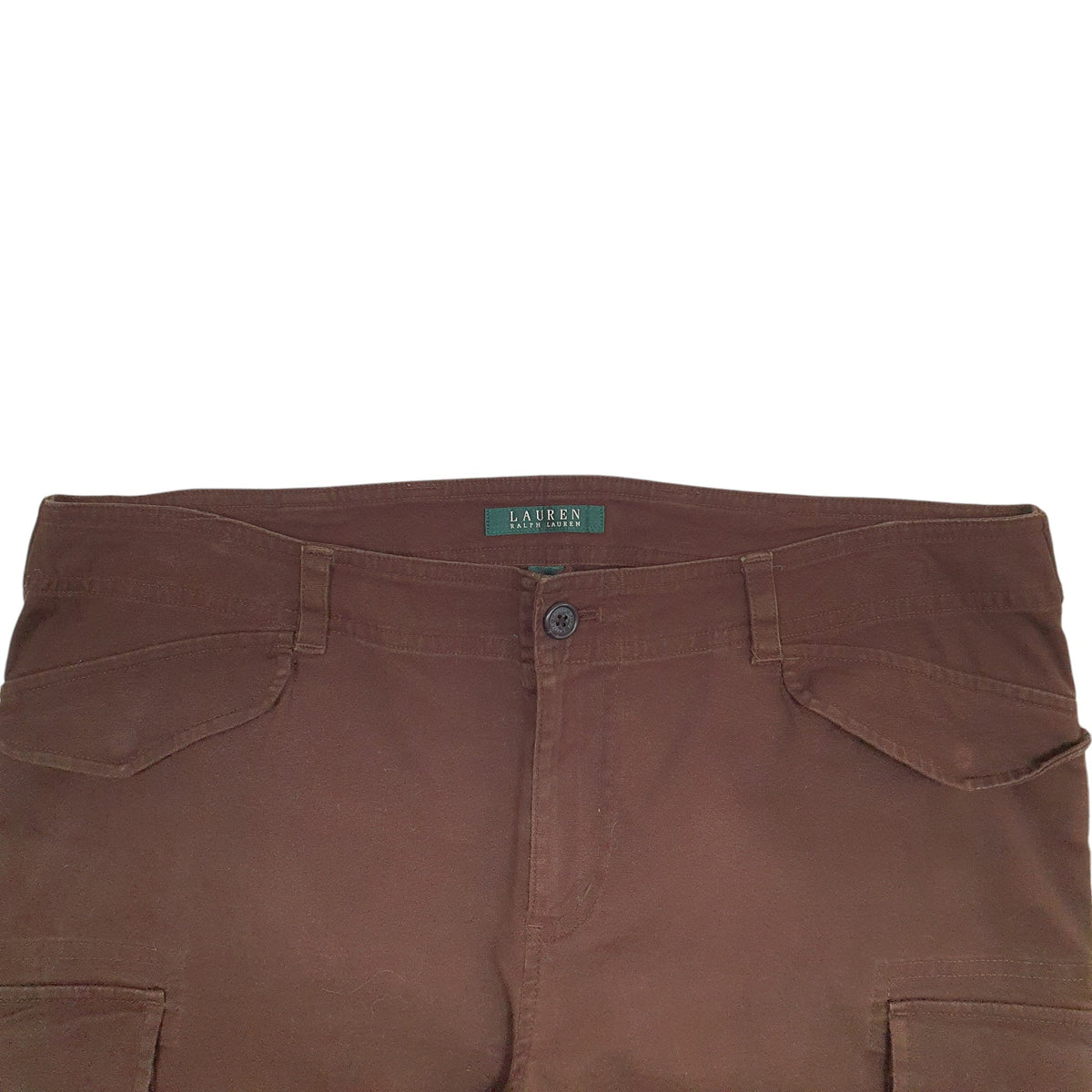 Womens Polo Ralph Lauren Brown Cargo Cotton  Trousers Womens UK18