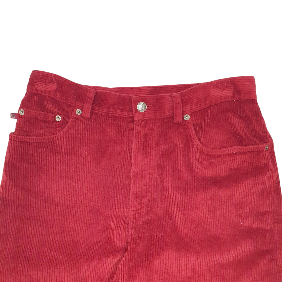 Womens Ralph Lauren Burgundy Corduroy Cotton  Trousers UK12