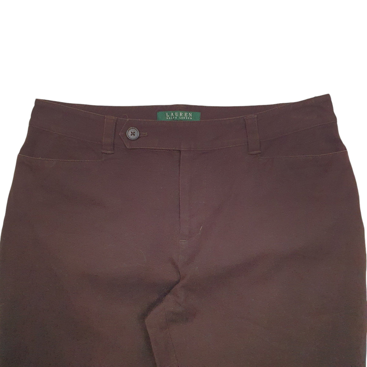 Womens Ralph Lauren Brown Chino Cotton Blend  Trousers UK12