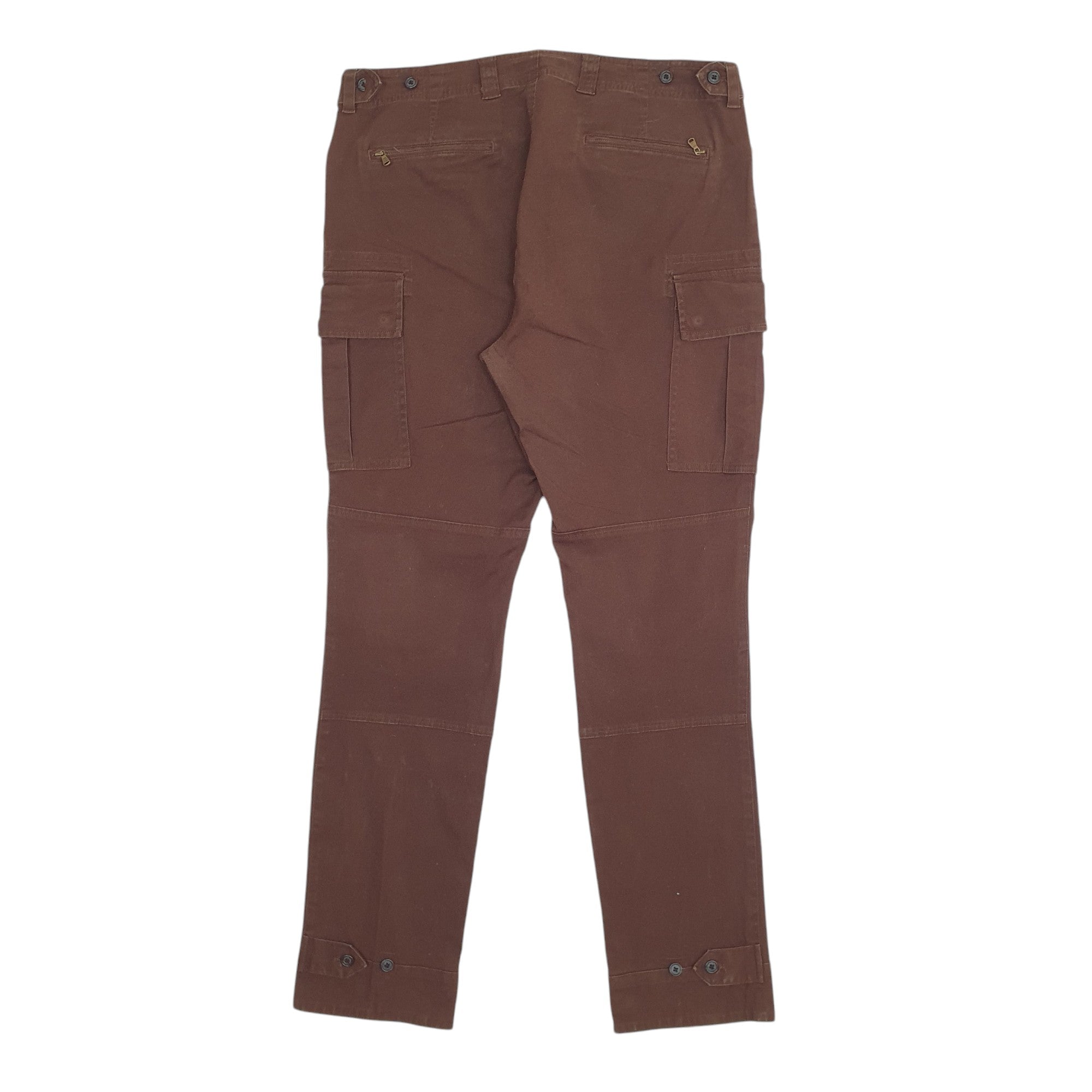 Womens Polo Ralph Lauren Brown Cargo Cotton  Trousers Womens UK18