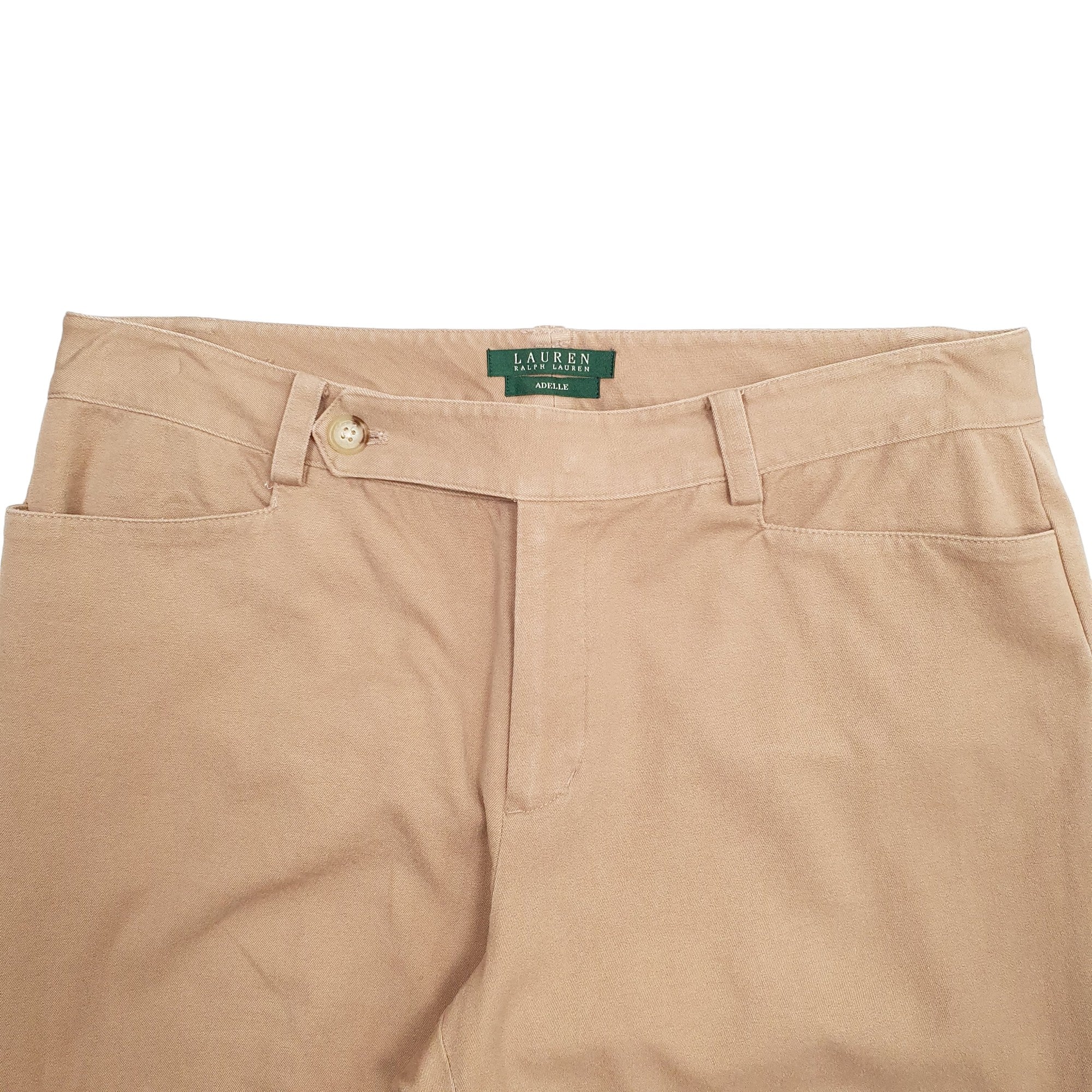 Womens Ralph Lauren Tan Chino Cotton Blend  Trousers UK14