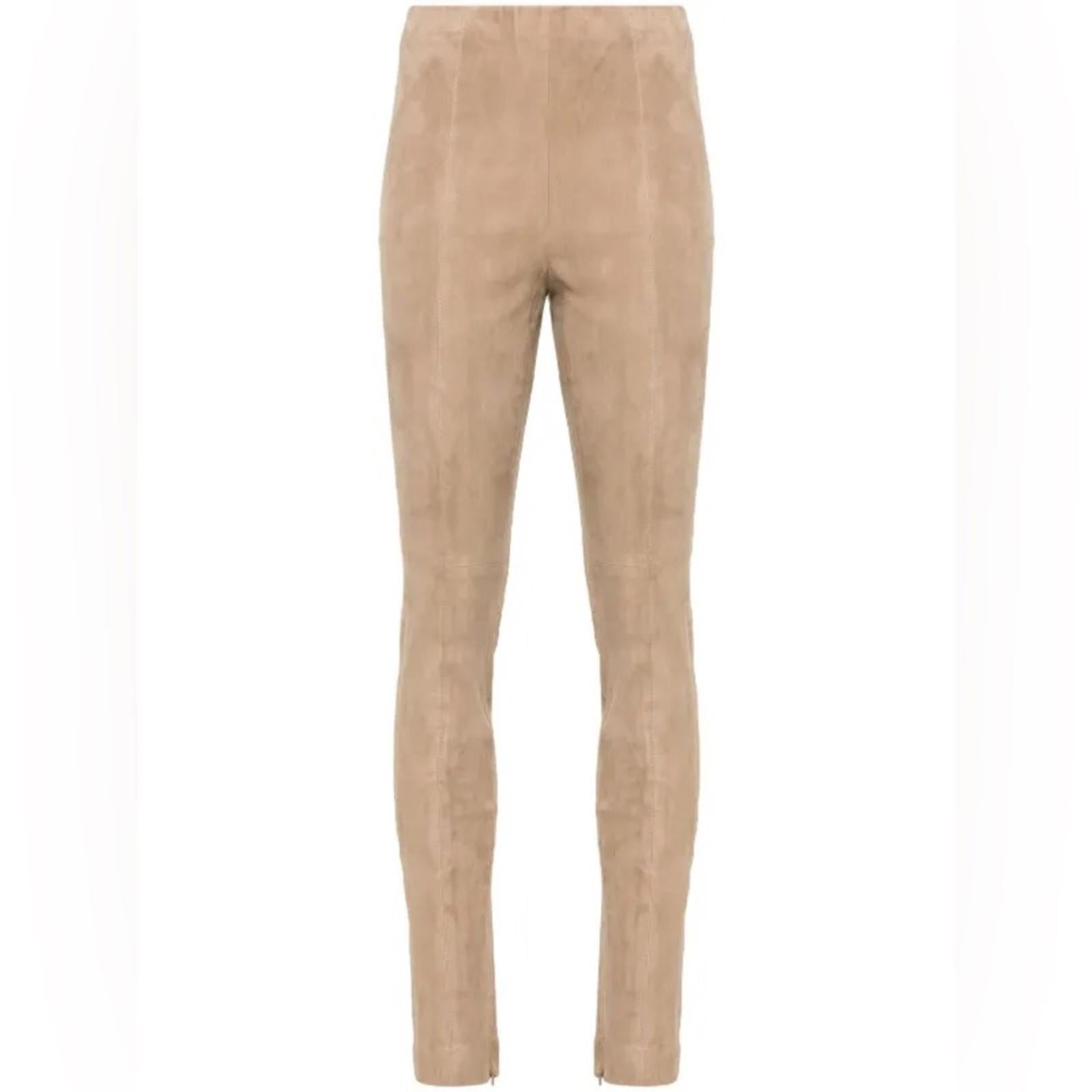 Polo Ralph Lauren Paneled Suede Leggings in Tan, Size S, NWT Retail $998