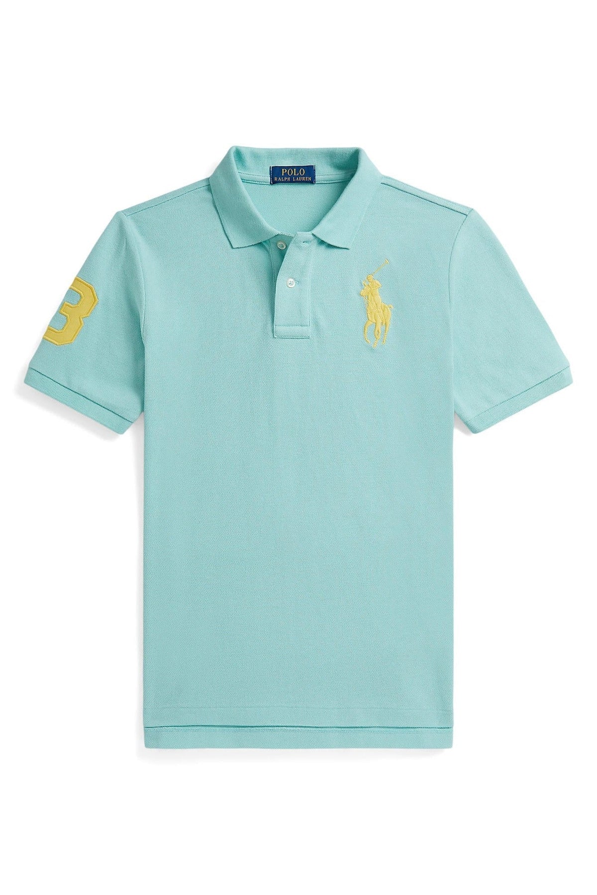 Polo Ralph Lauren Boys Large Pony Mesh Teal Polo